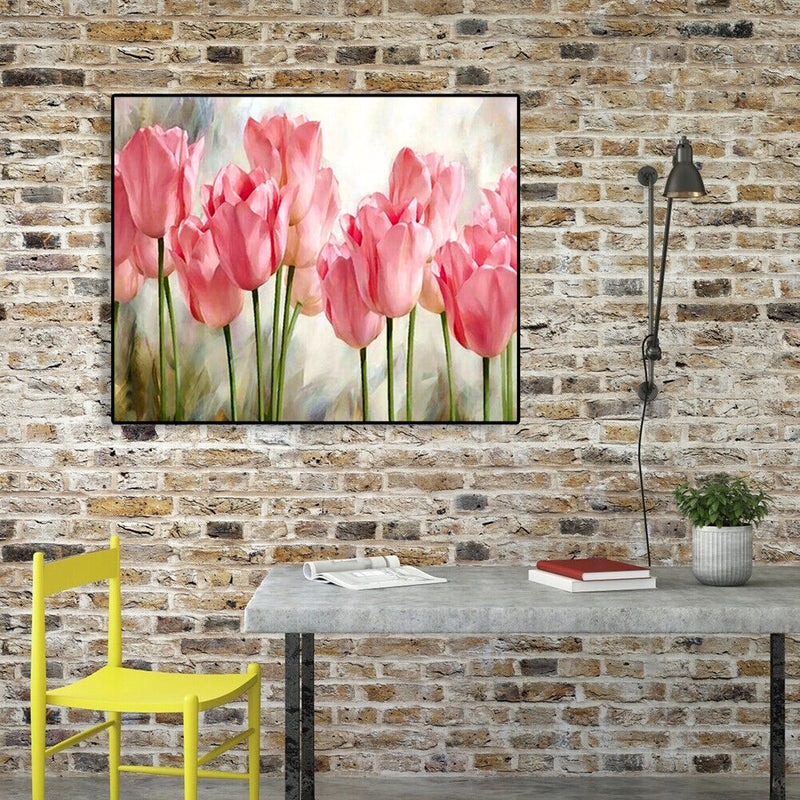 Painting By Numbers Kit DIY Beautiful Flower Canvas Oil Art Picture Craft