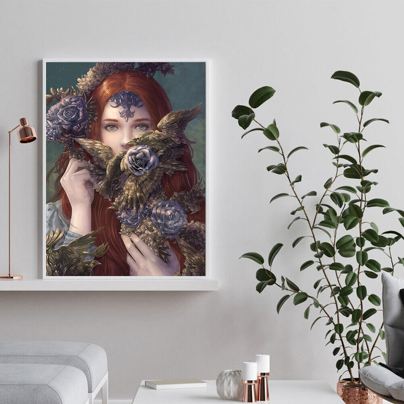 Frameless Oil Paint By Numbers Wall Art Posters Picture Craft Kit Home Gift