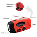 2000mAh Portable Hand Crank FM AM WB NOAA Radio Solar Radio Torch (Red) Newly