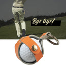 Golf Protective Cover Cowhide Golf Sports Training Ball Bag Holder (Orange)