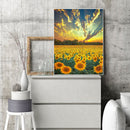 5D DIY Diamond Painting Sunflowers Full Round Drill Canvas Wall Drawing Mos