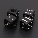 4pcs Dice Style Car Tire Wheel Tyre Caps Valve Stem Dust Covers (Black) Newly