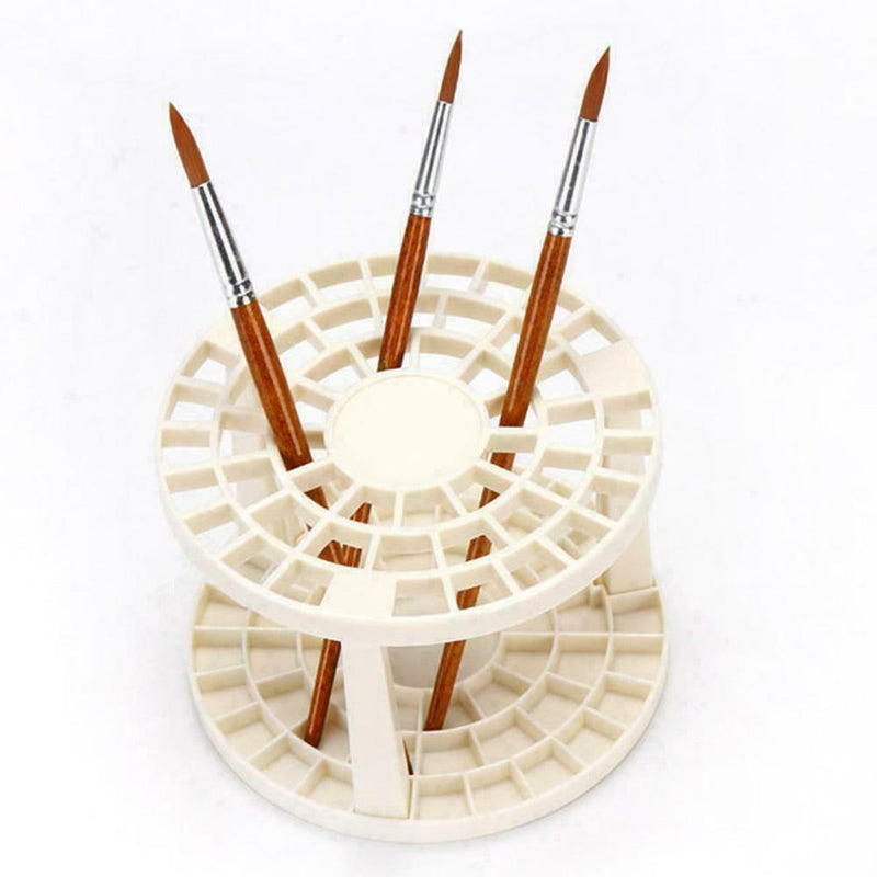 Art Supplies Multi Bin Paint Brush Pen Holder Round J4G8 PlasticL Drawing A9U5