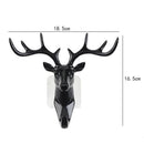 Self-Adhesive Wall-Mounted Hook Antler Horns DIY Hanger Wall Rack (Black) Newly