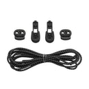 Elastic Lazy No Tie Sport Easy Lock Reflective Shoelaces (Black White) Newly
