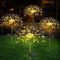 125LED Solar Fireworks Light Waterproof Dandelion Lamps for Outdoor Garden Patio