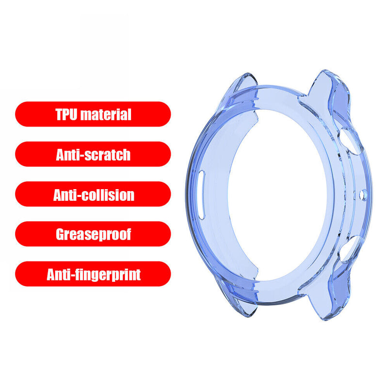 Soft TPU Case for TicWatch Pro 3 Pro 3 Lite Smartwatch Accessories (Blue)