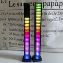 2pcs  RGB 40 LED Voice-Activated Pickup Rhythm Strip Light (Black)