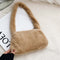 Animal Pattern Underarm Bag Women Mini Plush Shoulder Handbags Purse (3)