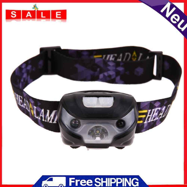 LED Motion Sensor Headlight Headlight USB Rechargeable Head Flashlight
