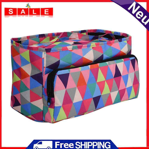 Large Capacity Yarn Clothes Storage Square Bags Geometric Embroidery Portable Cr