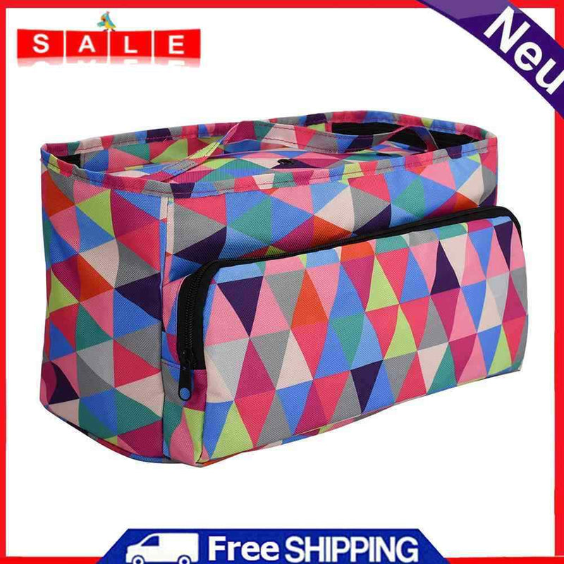 Large Capacity Yarn Clothes Storage Square Bags Geometric Embroidery Portable Cr