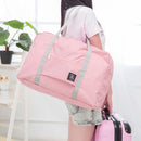 Solid Color Waterproof Folding Travel Bag Lightweight Large Capacity Luggage Bag