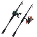 Ultralight Fishing Rod Carbon Fiber Telescopic Spinning Baitcasting Fishing Pole