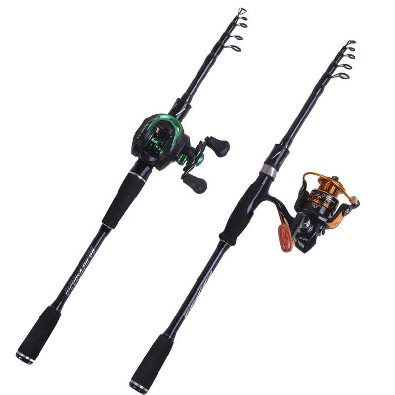 Ultralight Fishing Rod Carbon Fiber Telescopic Spinning Baitcasting Fishing Pole