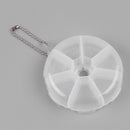 Portable 7 Day Weekly Round Drug Tablet Pill Box Medicine Splitters (White)