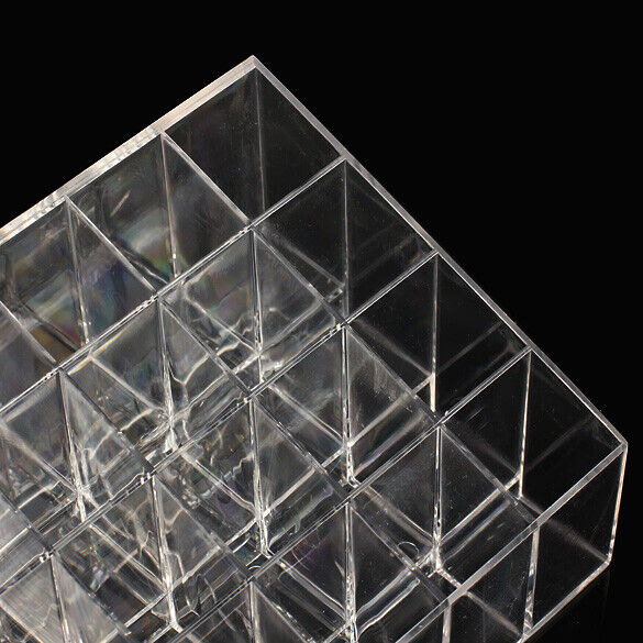 24 Trapezoid Clear Makeup Display Lipstick Case Cosmetic Organizer Holder