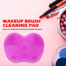 Silicone Makeup Brush Pen Cleaning Pad Suction Cup Scrubber Board (Rose) Newly