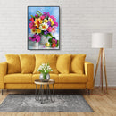 Painting By Numbers DIY Colorful Flower Hand Painted Canvas Oil Art Picture Kit
