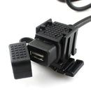 Motorcycle 2.1A USB Charger Power Adapter with Inline Fuse for Phone Tablet
