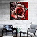 Rose Flower DIY Round Rhinestones Diamond Painting Embroidery Kits Needlework Se