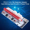 PCI-E 1X to 16x Extender Card Mining Card Adapter Set with 3 Power Ports