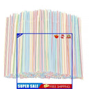 Drinking Straws Colourful Plastic Drinking Straws (600 Pack Ordinary)