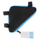 Triangle Cycling Front Tube Frame Pouch Bag Holder Saddle(Black+BLue)