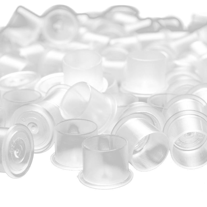 Plastic Microblading Tattoo Ink Cup Cap Pigment Clear Holder Container(A)