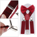 Clip-on Adjustable Elastic Braces Kids Suspenders Cow Tie Belts Printed Bow Tie