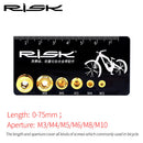RISK Portable Screw Measuring Ruler MTB Bicycle Length Meter Measure Tool