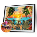 5D Diamond Painting Kit DIY Seaside Sunset Full Square Drill Mosaic Picture Arts