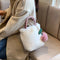 Women Soft Plush Cute Female Totes Handbags Cherry Bags Shopping Bags