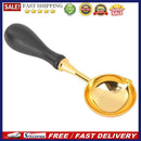 Portable Retro Fire Paint Sealing Wax Spoon Wood Handle Melting Stamp Metal