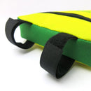 Triangle Cycling Front Tube Frame Pouch Bag Holder Saddle(Yellow+Green)