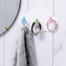 Cute Cloud Shape Self Adhesive Wall Hooks Kitchen Hanger for Clothes Bag Ha