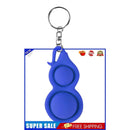 Mini Key Chain Pendant Stress Reliever Autism Squeeze Fidget Toys (Blue)