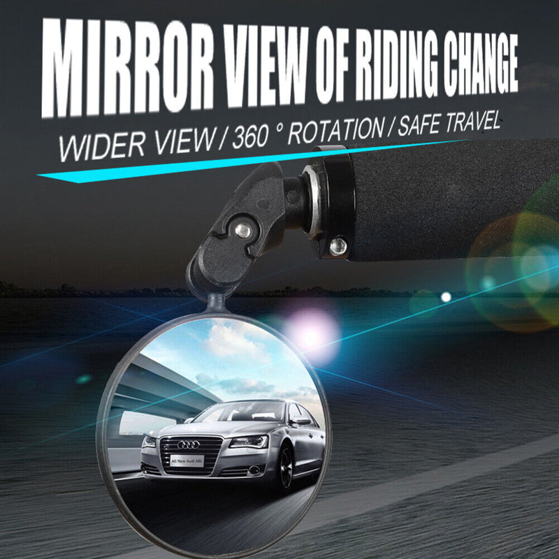 Foldable Bicycle Handlebar Convex Reflector Road Bike Adjustable Rearview Mirror
