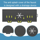 Kitchen Silicone Faucet Mat Sink Splash Guard Countertop Protector (Black) Newly