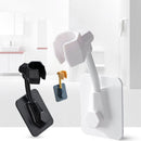 Adjustable Knob Suction Cup Shower Head Holder Sprinkler Head Rack (White)