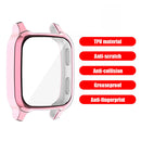 TPU Full Bumper Cover Screen Scratch Case for Garmin Venu Sq (Pink) Newly
