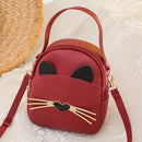 Women PU Leather Crossbody Messenger Bag Cartoon Cute Korean Shoulder Backpack