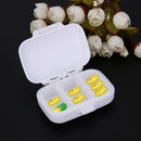 3 Grids Portable Pill Box Medicine Jewelry Storage Case Container(White)