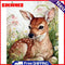 Oil Paint By Numbers Picture DIY Painting Little Deer Acrylic Paint Decor