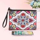 DIY Mandala Special Shaped Diamond Painting Women Wristlet Clutch Fashion Wallet