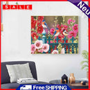 Fence Birds Flowers Oil Paint By Numbers DIY Acrylic Painting on Canvas Arts Kit