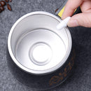 Stainless Steel Self Stirring Mug Auto Electric Coffee Mixing Cup (Black)