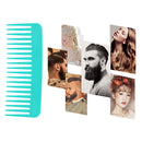 Smooth Comb Portable Wide Tooth Hairdressing Comb Flat Comb (Mint Blue) Newly