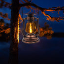 Solar Powered Retro Classic Kerosene Lamp Portable LED Lantern Light (B) Newly
