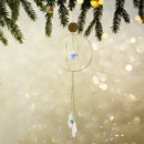 Crystal Ball Iron Ring Hanging Pendant Home Garden Decor (18)